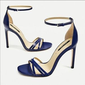 Zara navy blue sandals